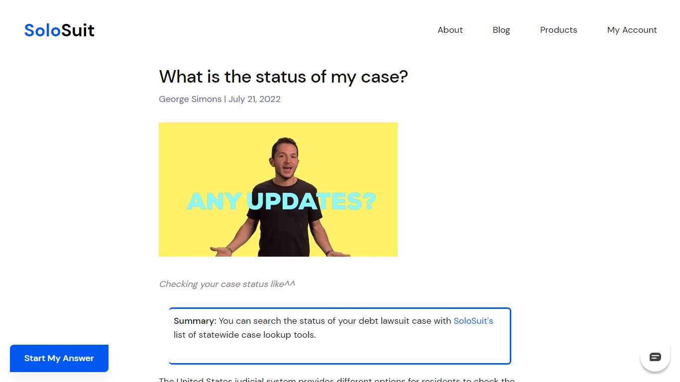 What is the status of my case? | SoloSuit Blog